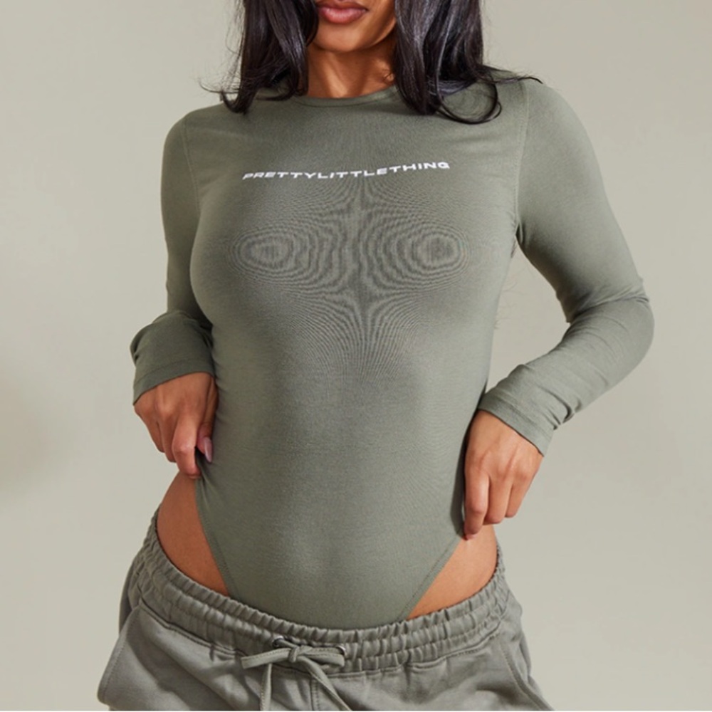 PrettyLittleThing Khaki Green bodysuit